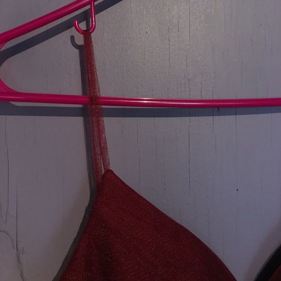 Terani Couture V-Neck Tulle Gown - Red NWT - Picture 4 of 5